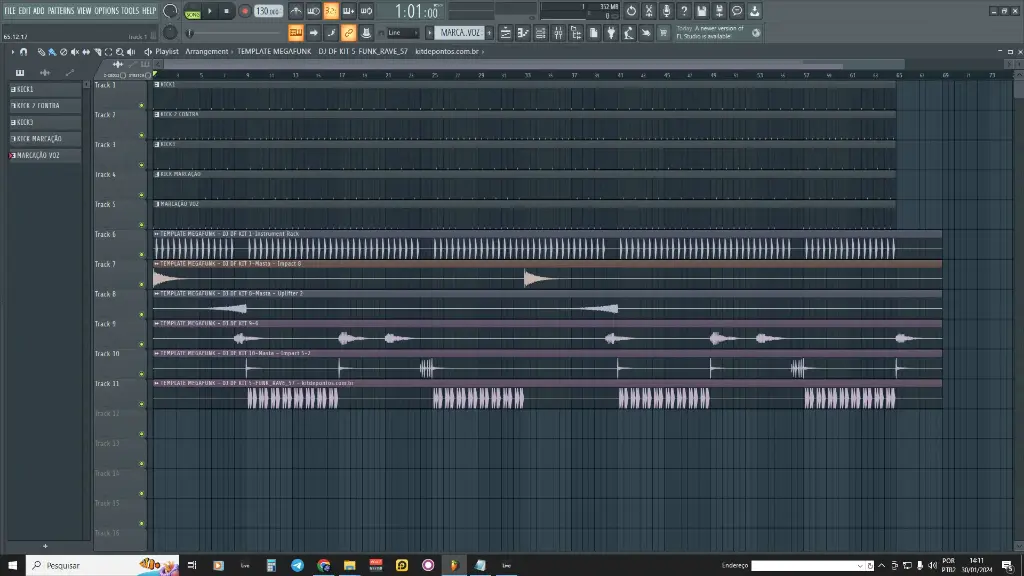 BASE MEGAFUNK - PROJETO FL STUDIO - ABLETON