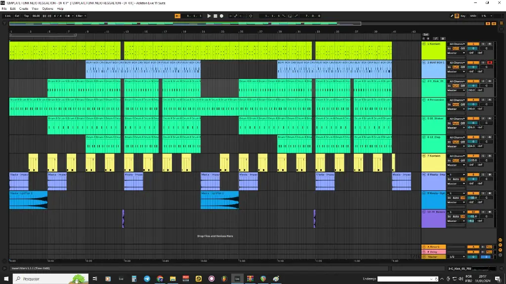 BASE FUNK NEJO REGGAETON - PROJETOS - FL STUDIO - ABLETON - REAPER