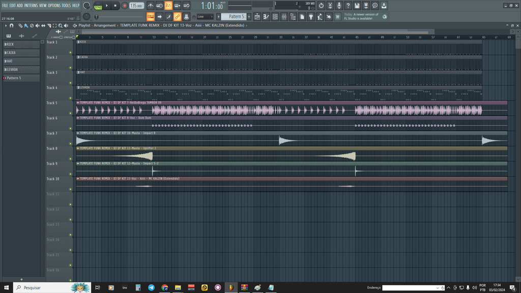 BASE FUNK REMIX - PROJETO FL STUDIO - ABLETON LIVE - REAPER