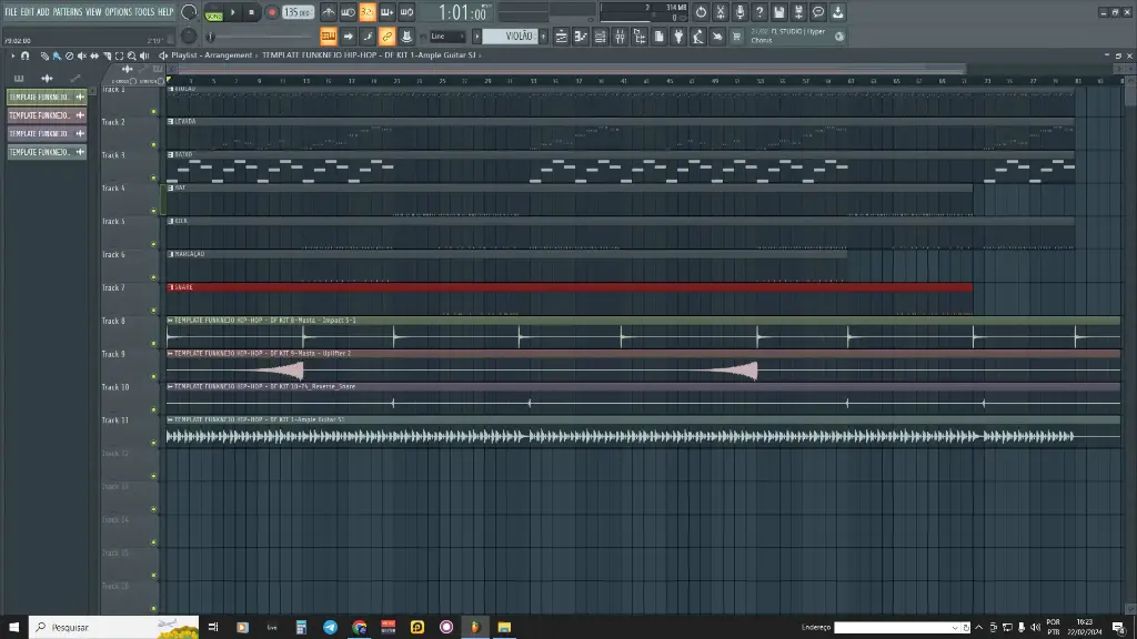 PROJETO BASE FUNK NEJO - HIP HOP - FL STUDIO - ABLETON LIVE